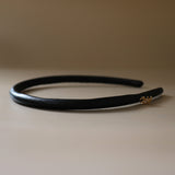 Tight Headband PU Leather Black