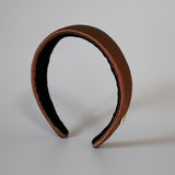 Shiny Brown Thin Headband No Studs