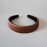 Shiny Brown Thin Headband No Studs