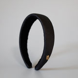 Shiny Black Thin Headband No Studs