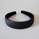 Shiny Black Thin Headband No Studs