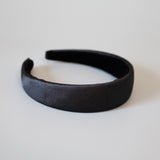 Shiny Black Thin Headband No Studs
