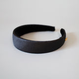 Shiny Black Thin Headband No Studs