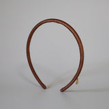 Shiny Brown Tight Headband No Studs