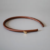 Shiny Brown Tight Headband No Studs