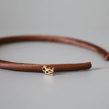 Shiny Brown Tight Headband No Studs