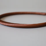 Shiny Brown Tight Headband No Studs