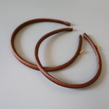 Shiny Brown Tight Headband No Studs
