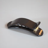 Slate Black Gloss Bar Hair Clip
