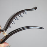 Slate Black Gloss Bar Hair Clip