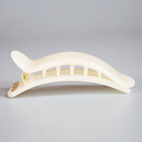 Milky White Gloss Bar Hair Clip