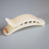 Milky White Gloss Bar Hair Clip