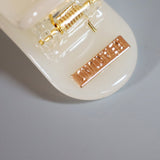 Milky White Gloss Bar Hair Clip