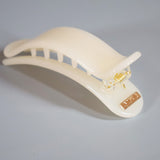 Milky White Gloss Bar Hair Clip