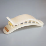 Milky White Gloss Bar Hair Clip