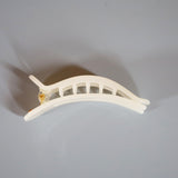 Milky White Gloss Bar Hair Clip