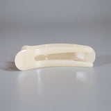 Milky White Gloss Bar Hair Clip