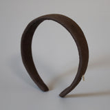 Greige Suede Thin Headband No Studs