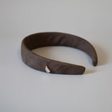 Greige Suede Thin Headband No Studs