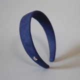 Blue Suede Thin Headband No Studs
