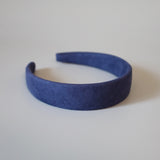 Blue Suede Thin Headband No Studs