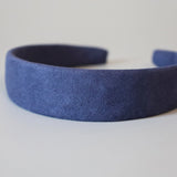 Blue Suede Thin Headband No Studs