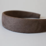 Greige Suede Thin Headband No Studs