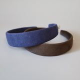 Blue Suede Thin Headband No Studs