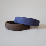 Greige Suede Thin Headband No Studs
