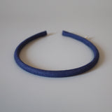 Blue Suede Tight Headband No Studs