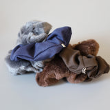 Brown Mouton and Suede Ring Scrunchie