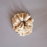 Raffle White Beige  Scrunchie
