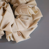 Raffle White Beige  Scrunchie
