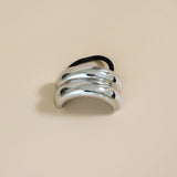 Double Silver Metal Ring Pony