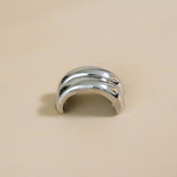 Double Silver Metal Ring Pony