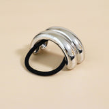 Double Silver Metal Ring Pony