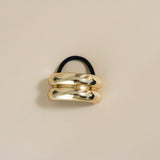 Double Gold Metal Ring Pony