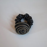 Rose Leather Black Scrunchie