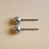 Metal Silver Ball Hair Pin