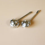 Metal Silver Ball Hair Pin