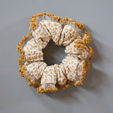 Leopard Corduroy Camel Scrunchie