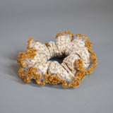 Leopard Corduroy Camel Scrunchie
