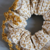 Leopard Corduroy Camel Scrunchie