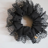 Scallop Lace Mini Silk Scrunchie