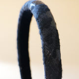 Slender Headband Black Leopard No Studs