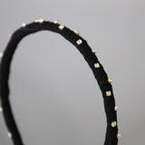 Narrow Studs Headband Black lill Silver