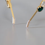 Gold Green Studs Headband