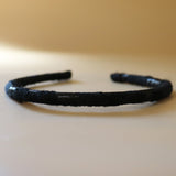 Tight Headband Black Leopard No Studs