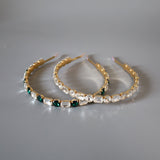 Gold Clear Studs Headband