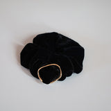 Black Velour Buckle Scrunchie